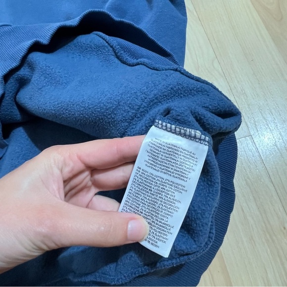 Mens Blue The North Face Quarter Zip Fleece Hoodie 1/4 Zip Size Large - Picture 4 of 6